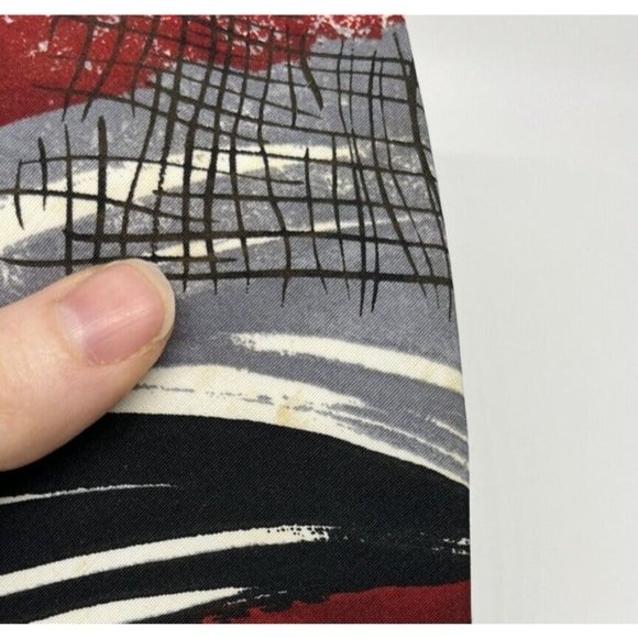 Lot of 2 Men's Designer Ketch Neckties Multicolor Red Abstract Made In USA - Picture 6 of 10